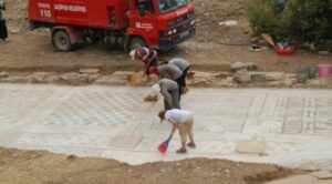 Gigantic Roman mosaic discovered under a farmer’s field in Turkey