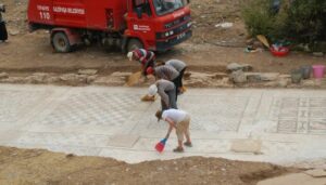 Gigantic Roman mosaic discovered under a farmer’s field in Turkey